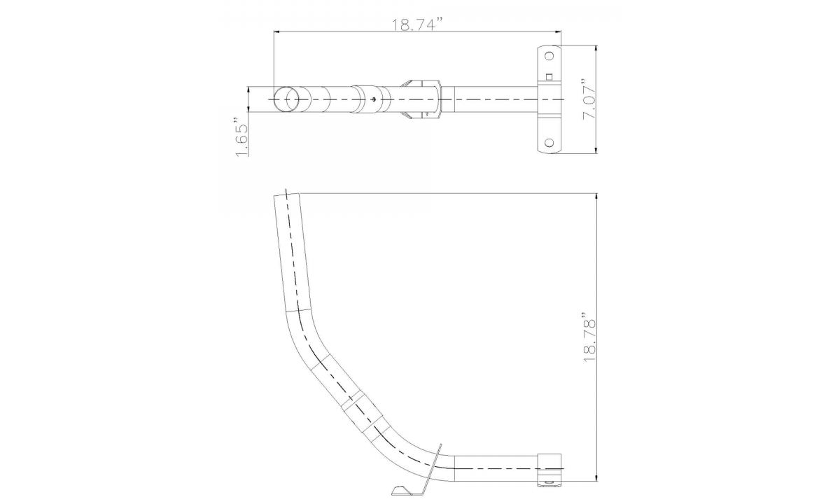Steel Extension Mounting Arm (pole mount)*S (ARM-12)