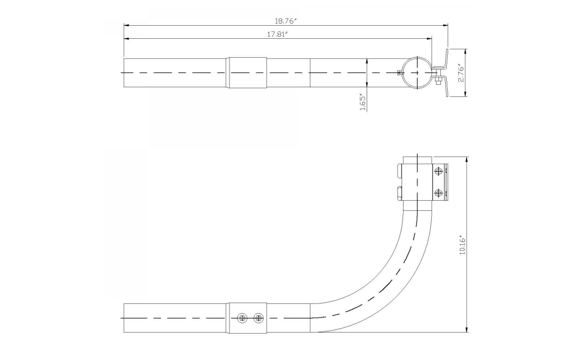 Steel Extension Mounting Arm (Wall/Pole Mount) (ARM-32)