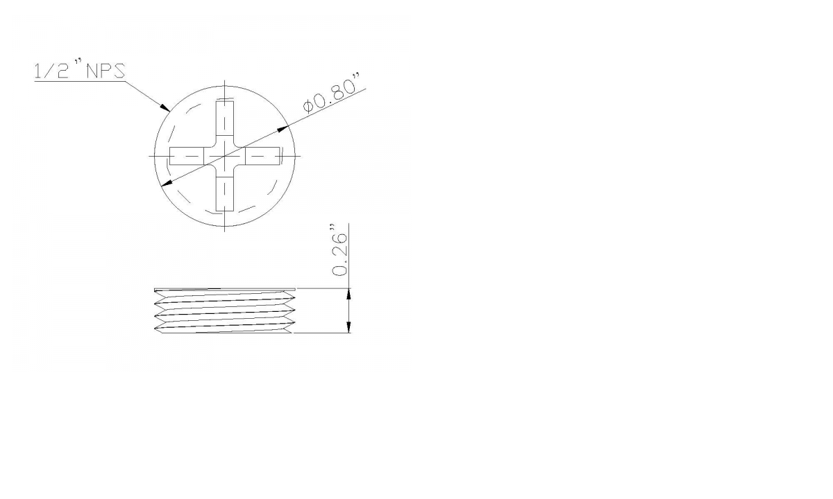 1/2″ Aluminum Conduit Closure Plug (CP-1)