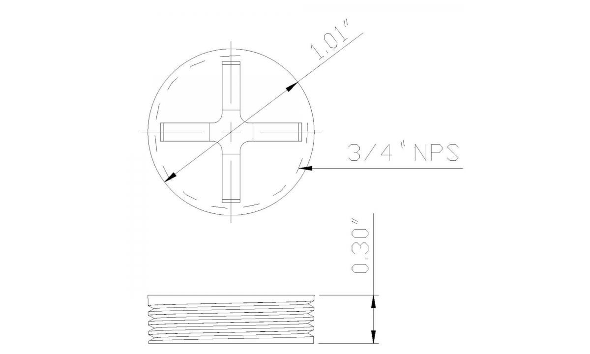 3/4″ Aluminum Conduit Closure Plug (CP-1 3/4”)