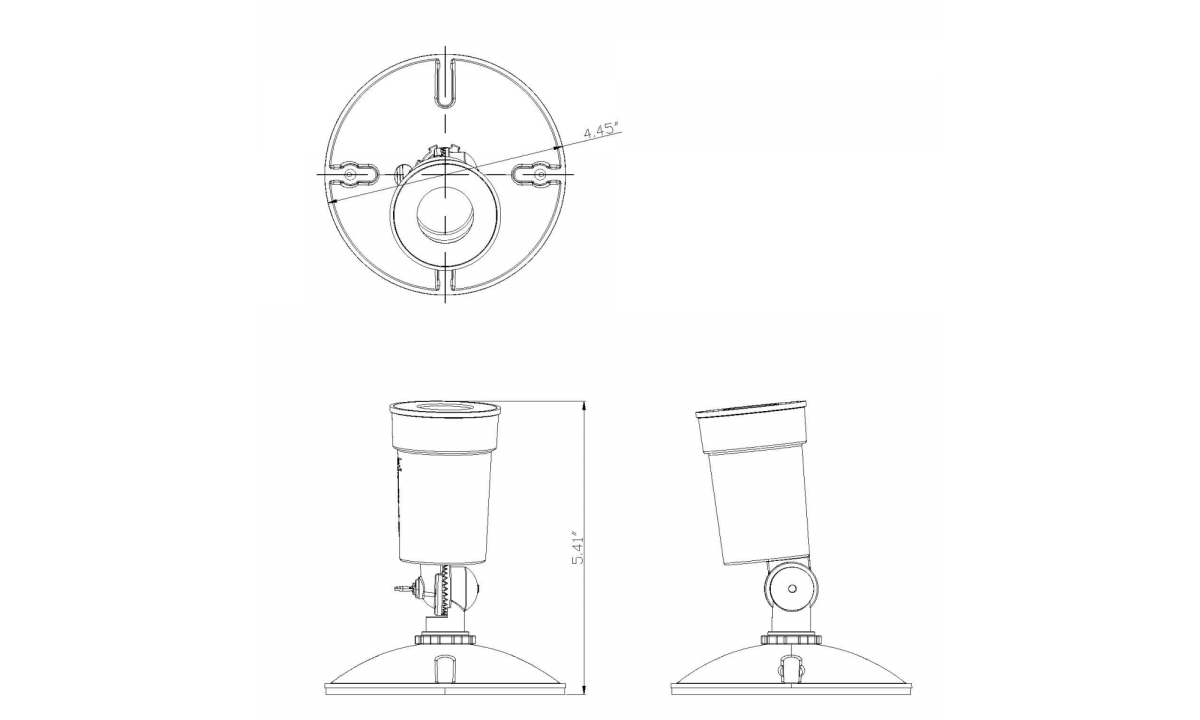 Single Head Par-Lamp holder (Round Canopy)  (RCL-111)