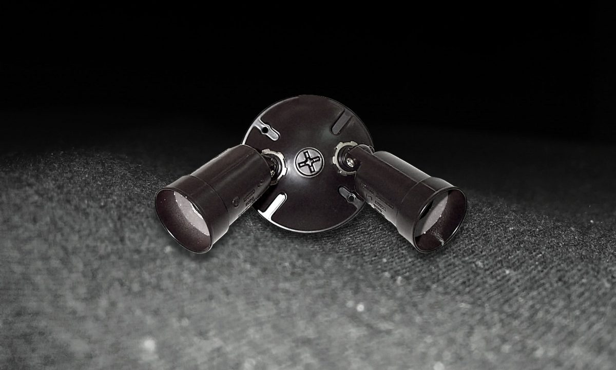 Twin Head Par lamp holder (Round Canopy) (RCL-212)